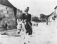 The original Duchess of Cleveland riding her famous white ass.